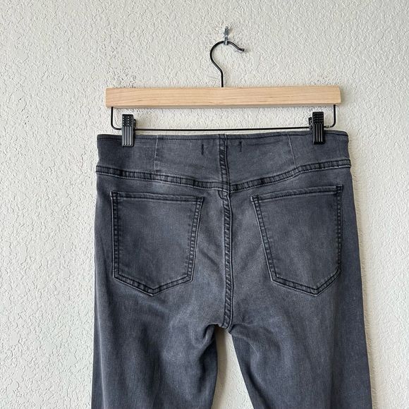 FREE PEOPLE Penny Pull On Flare Jeans in Washed Black - Picture 6 of 13